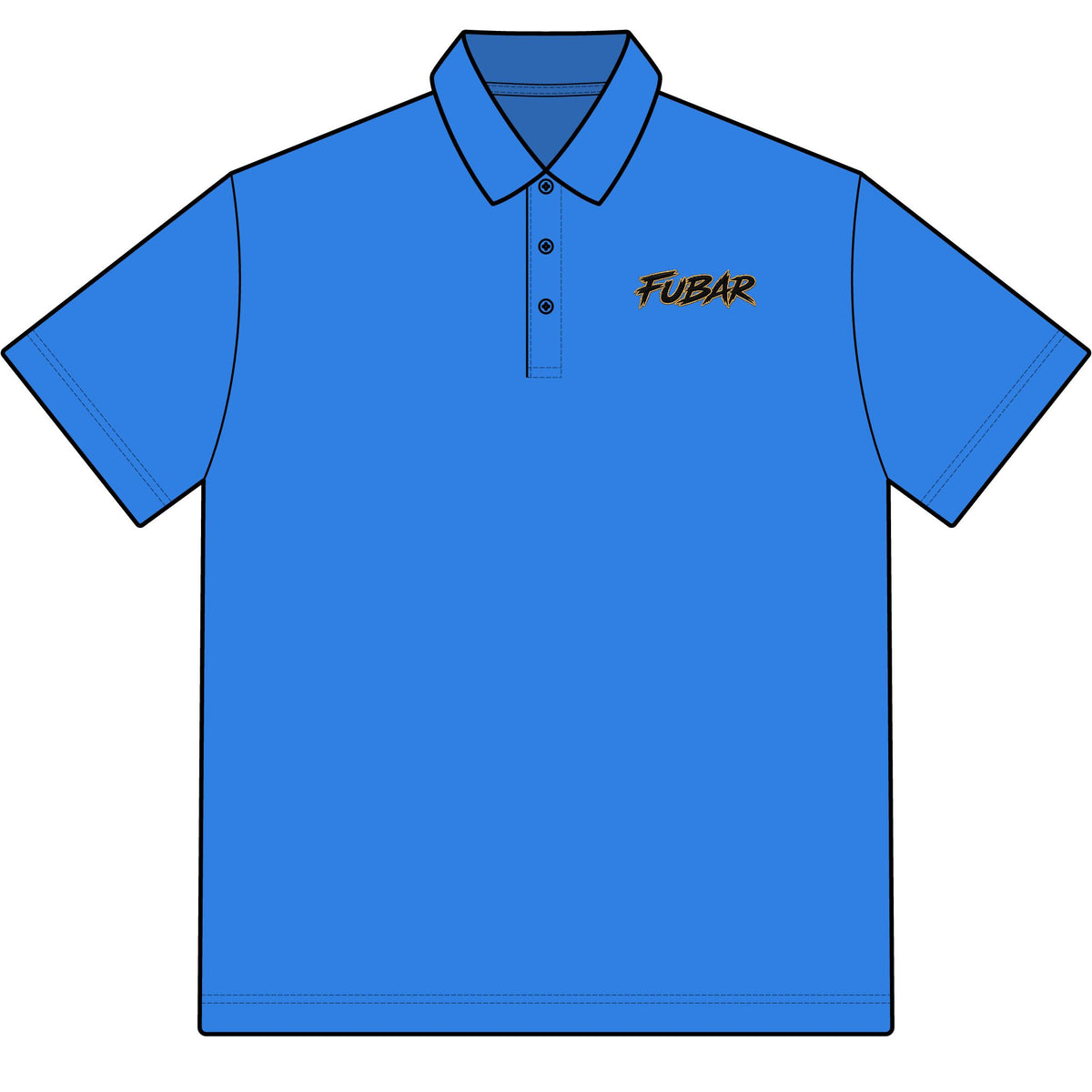 FUBAR Embroidered Polo Shirt — Men's Stretch Golf/Work Polo