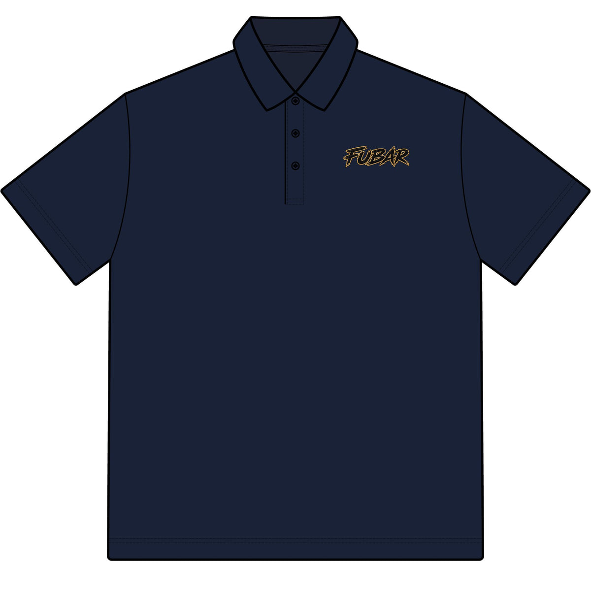 FUBAR Embroidered Polo Shirt — Men's Stretch Golf/Work Polo