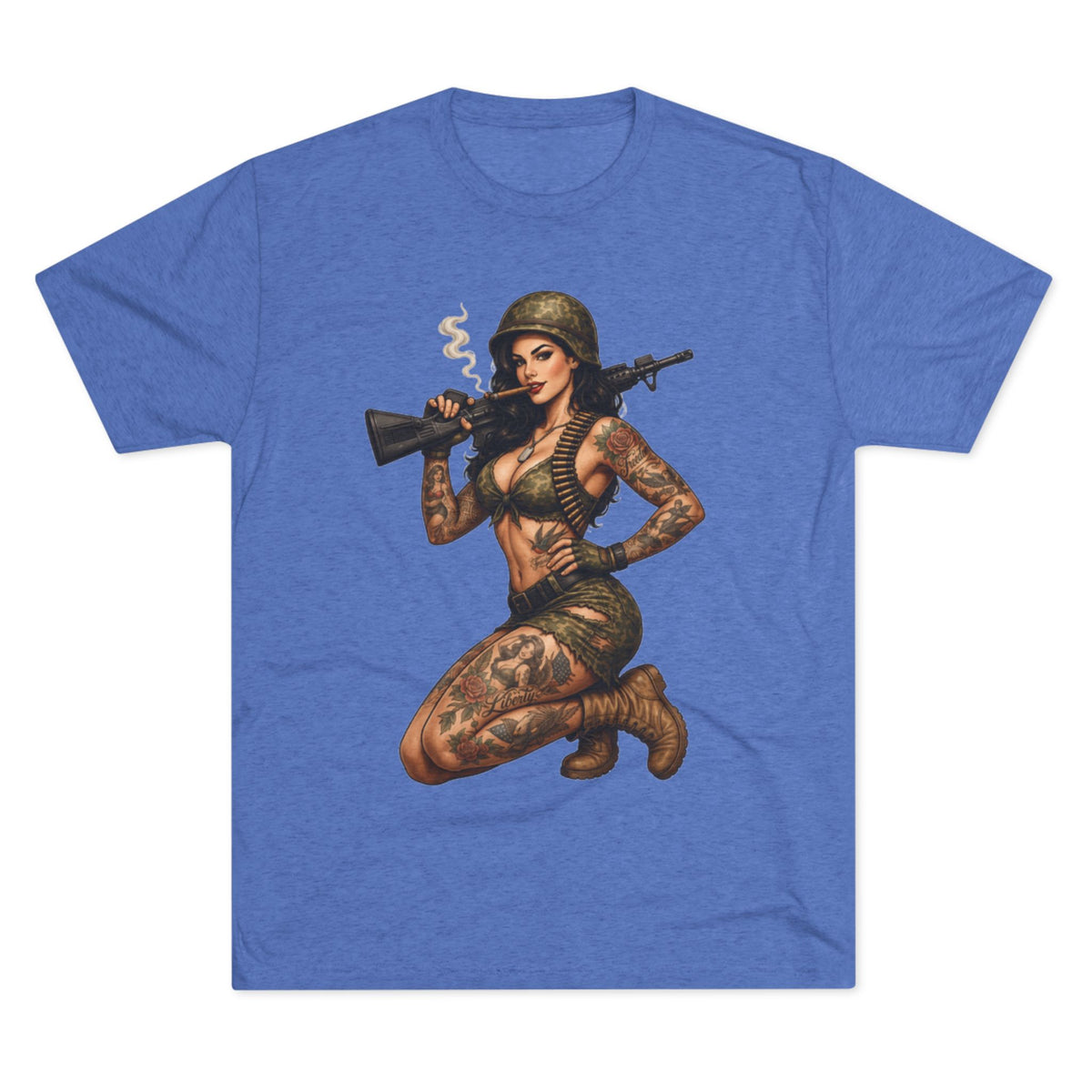 Tattooed Pin-Up Soldier (T-Shirt)