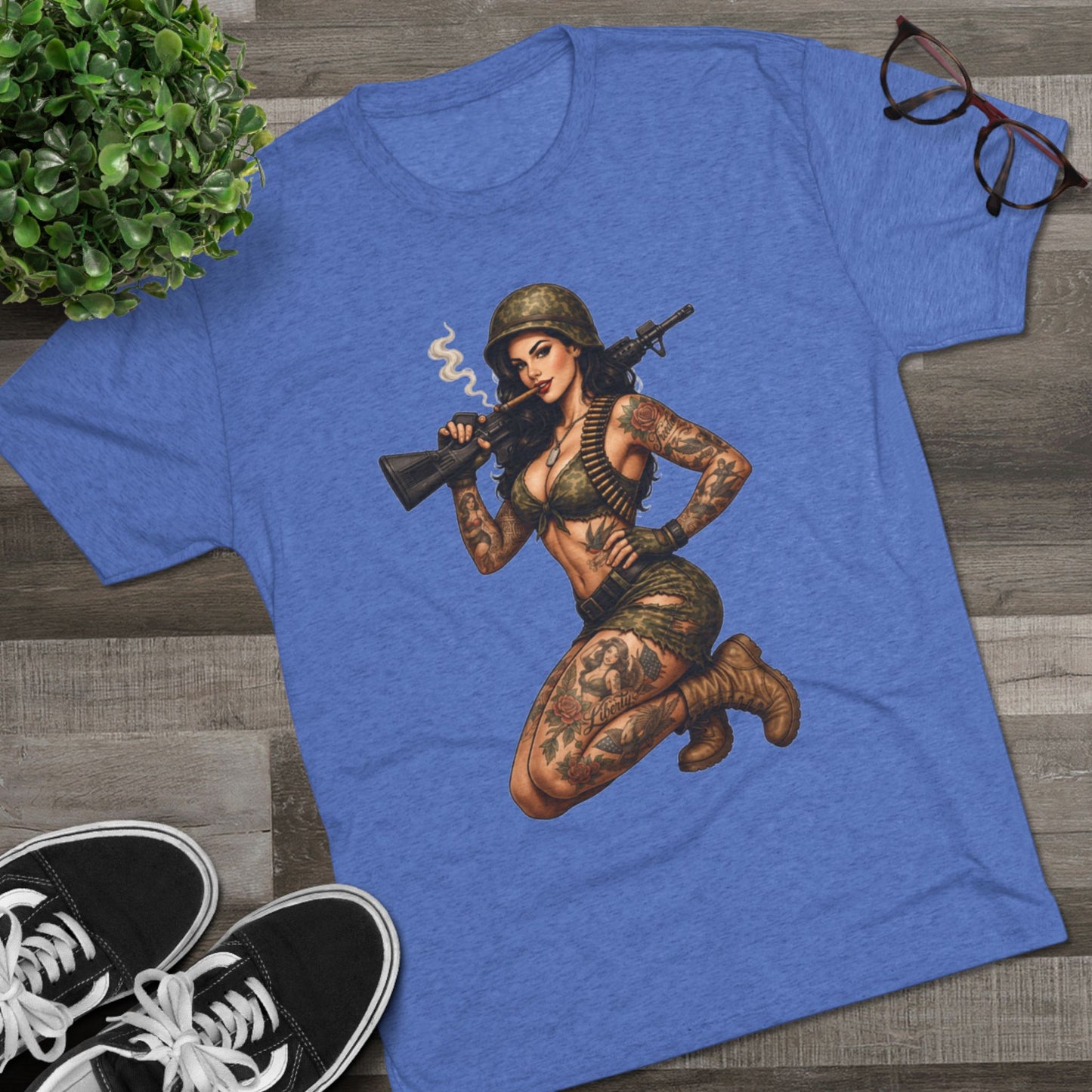 Vintage Pin-Up Soldier & 'FUBAR' Grenade Design