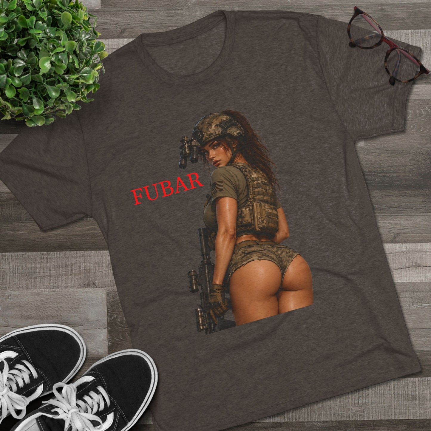 FUBAR Military Skull & Pin-Up Graphic Tee