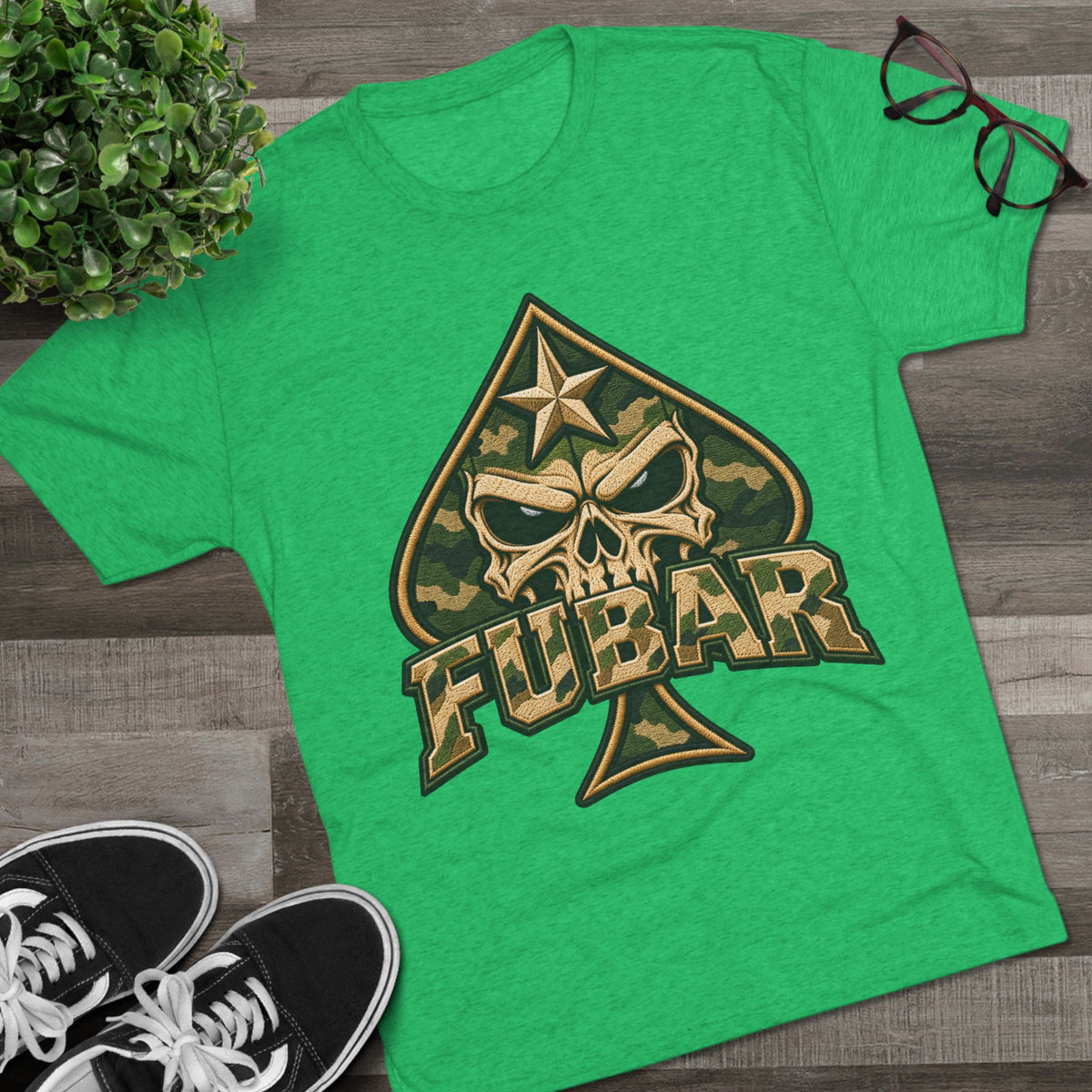 Military Ace Spade Graphic Shirt