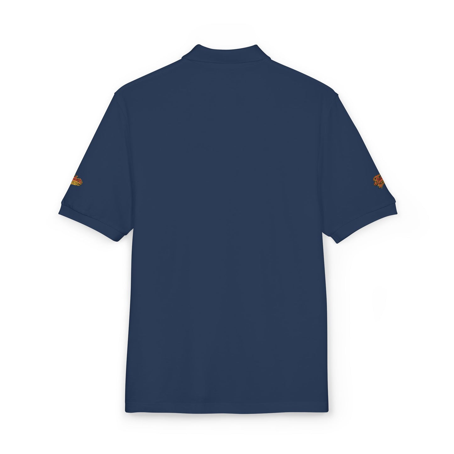 Embroidered American Flag Skull Polo