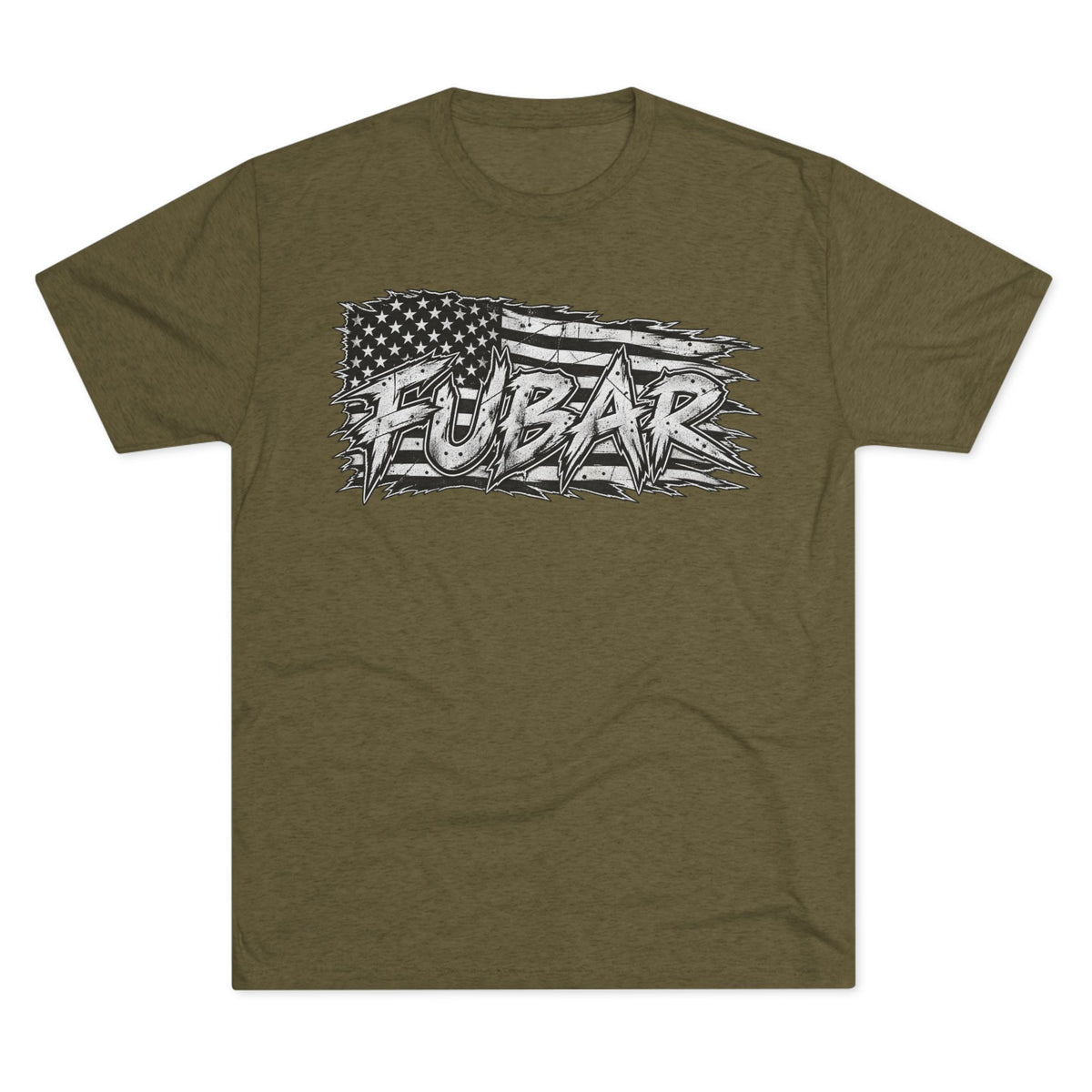 FUBAR Graphic Tee — Distressed American Flag Crew Shirt