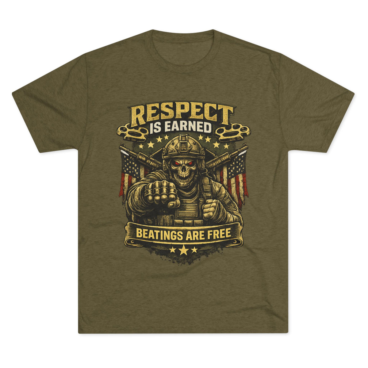 Respect Is Earned Military Skull T-Shirt