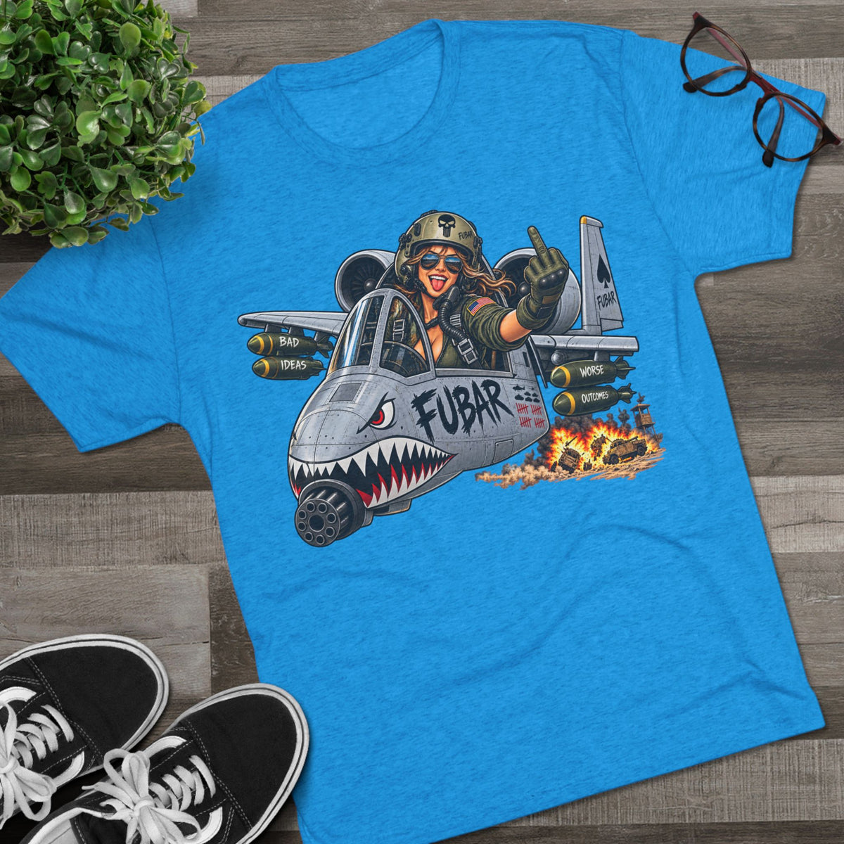 Retro Military Jet Graphic Shirt