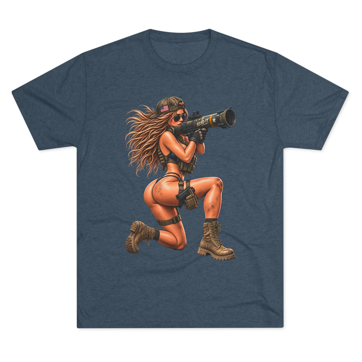 FUBAR Tactical Pin-Up Tee — Rocket Launcher Girl Graphic T-Shirt