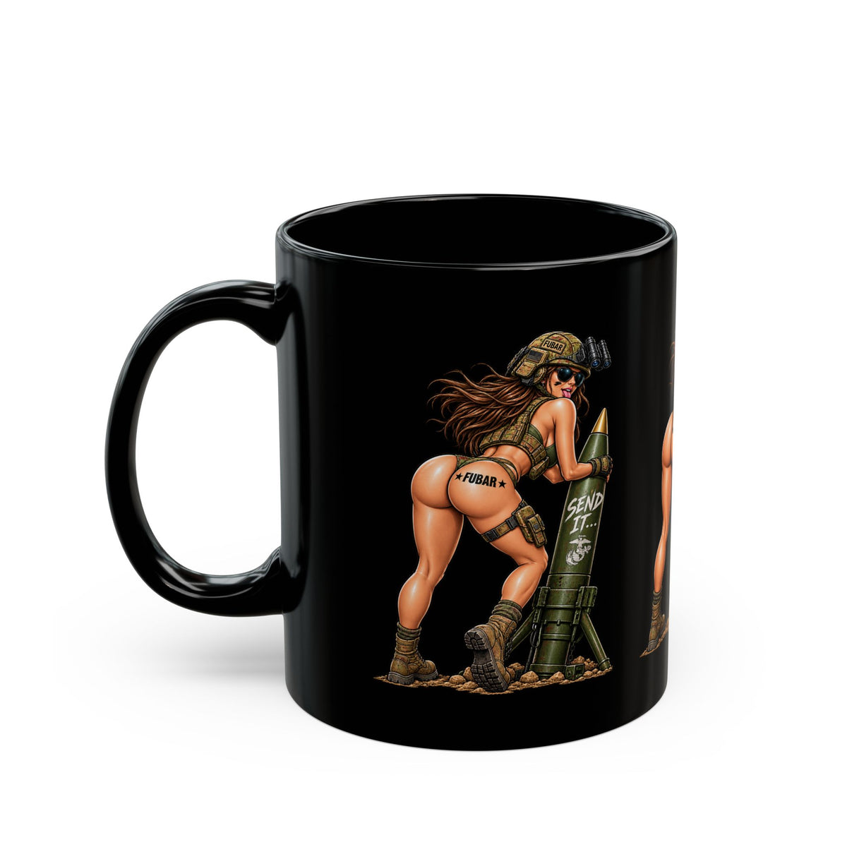 'Send It' Military Bombshell Coffee Cup (11oz & 15oz)