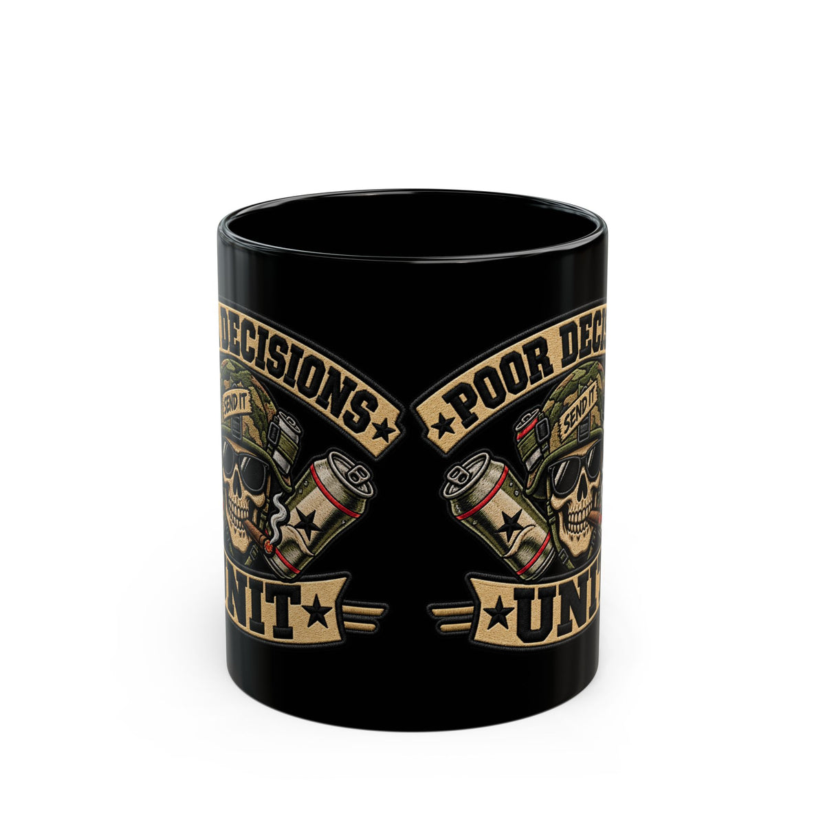 Poor Decisions Unit Black Ceramic Mug (11oz & 15oz)