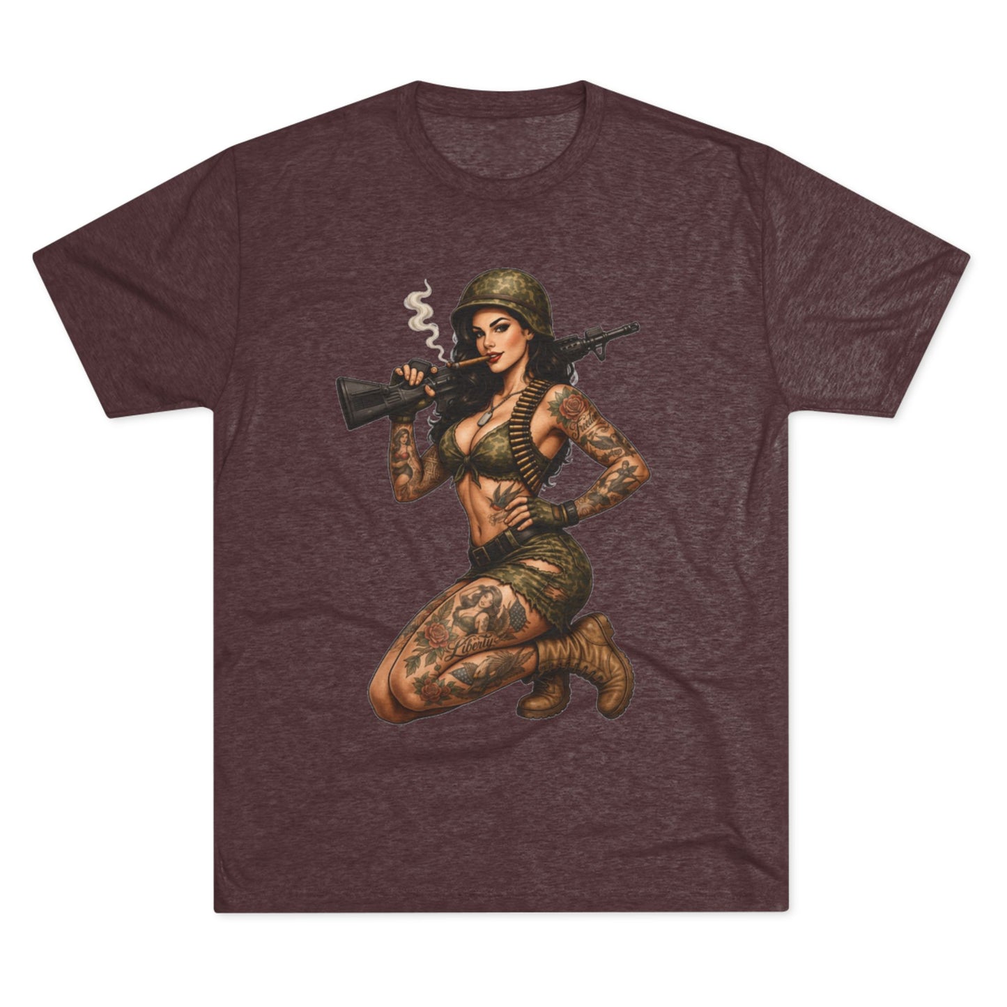 Tattooed Pin-Up Soldier (T-Shirt)