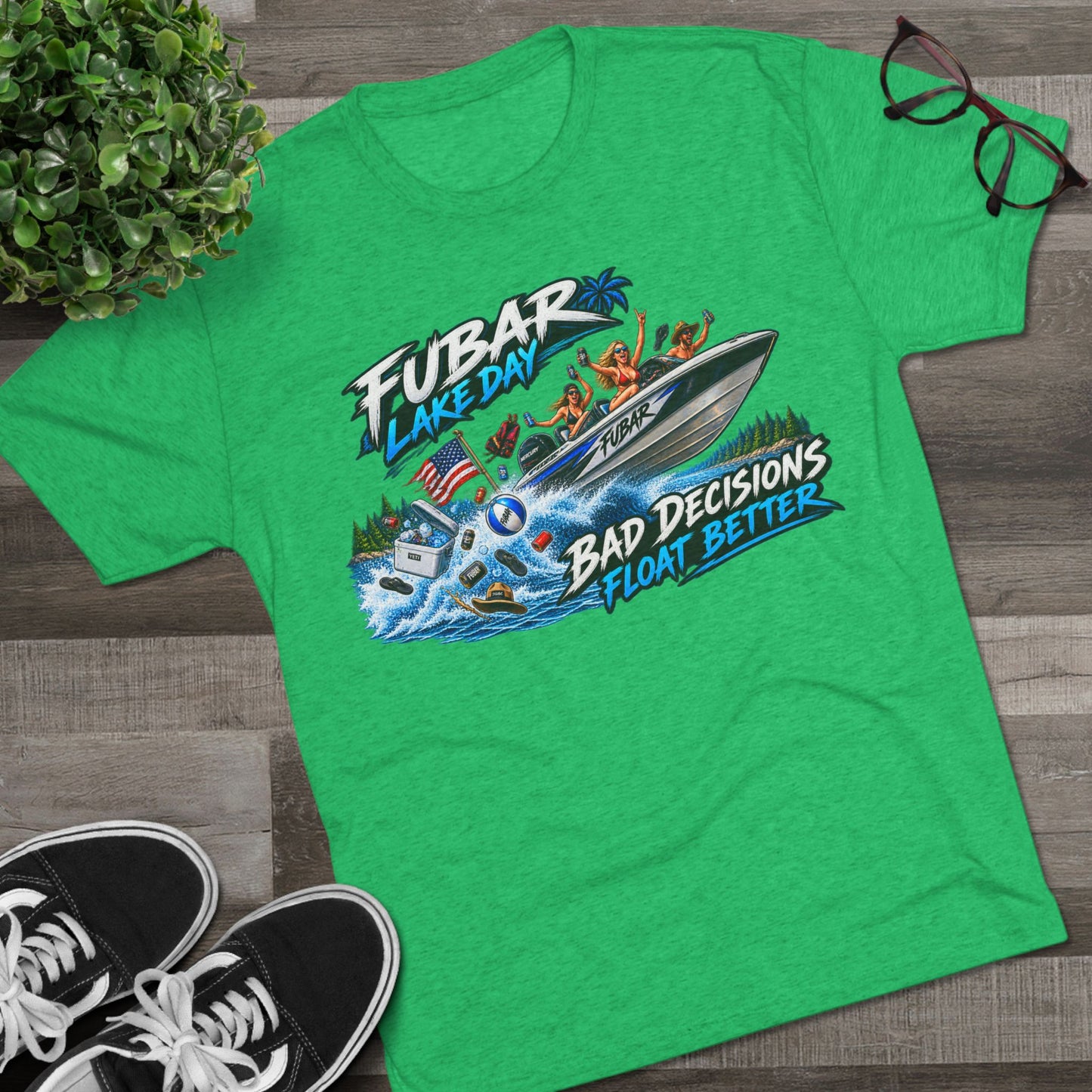 FUBAR Lake Day T‑Shirt — "Bad Decisions Float Better"
