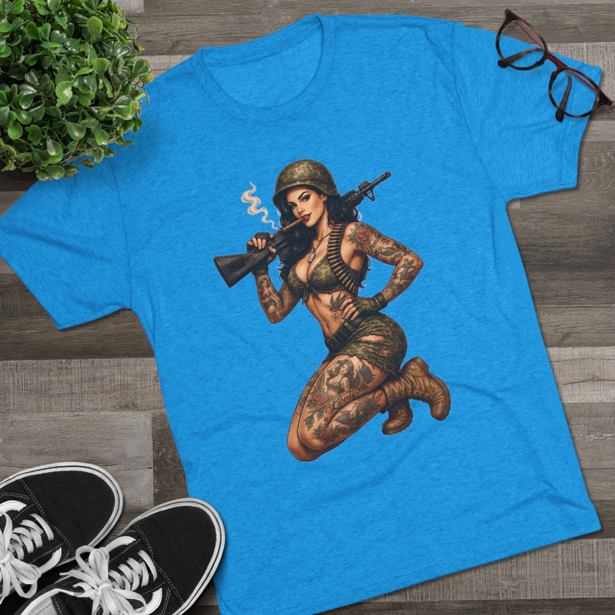 Vintage Pin-Up Soldier & 'FUBAR' Grenade Design