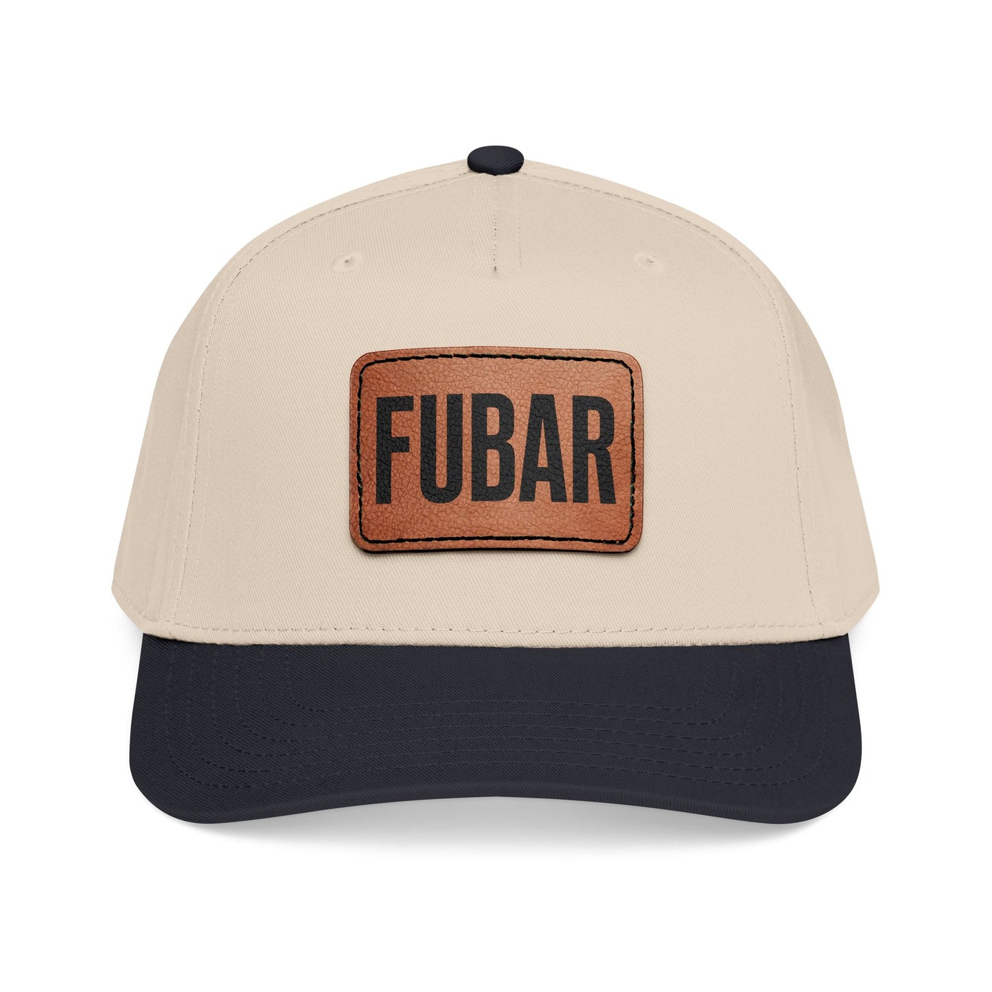 FUBAR Classic Leather Patch Hat