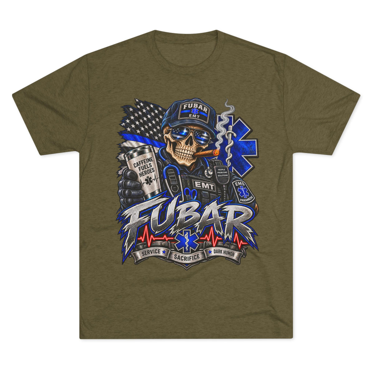 EMT FUBAR Skull T‑Shirt