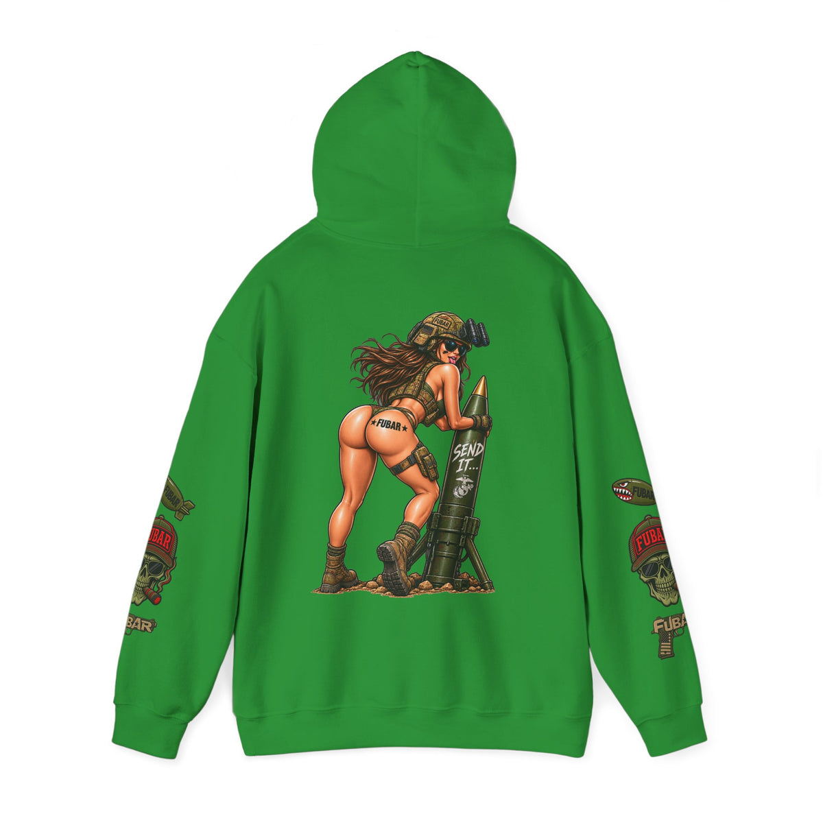 FUBAR Fashion Hoodie — Pin-Up Bomber Girl Graphic Pullover