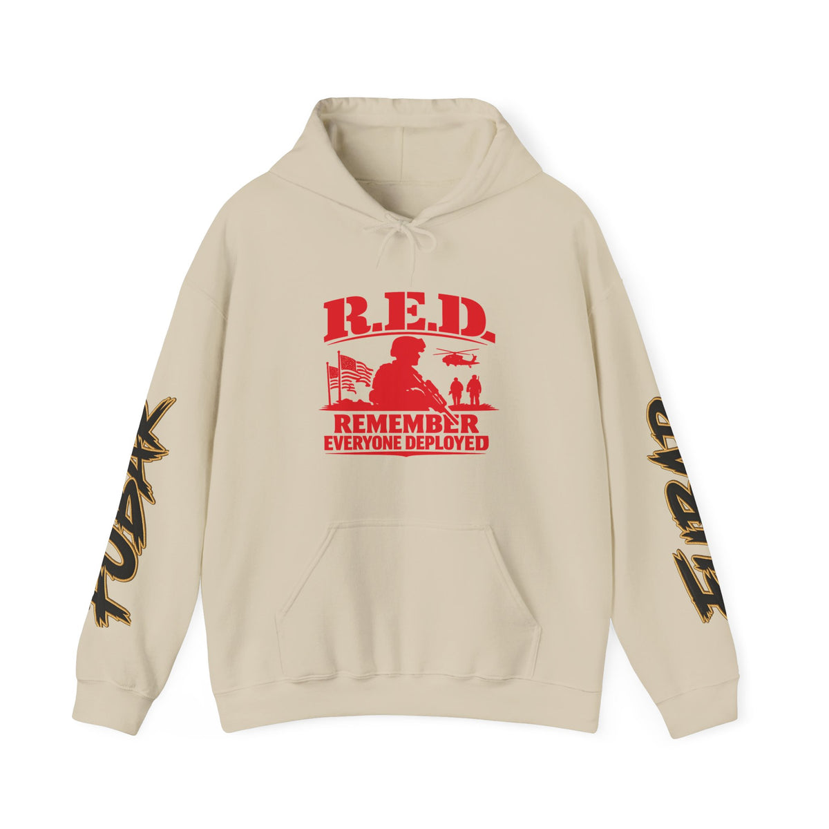 Remember Everyone Deployed (R.E.D.) Hoodie — Military Support Veteran Tribute