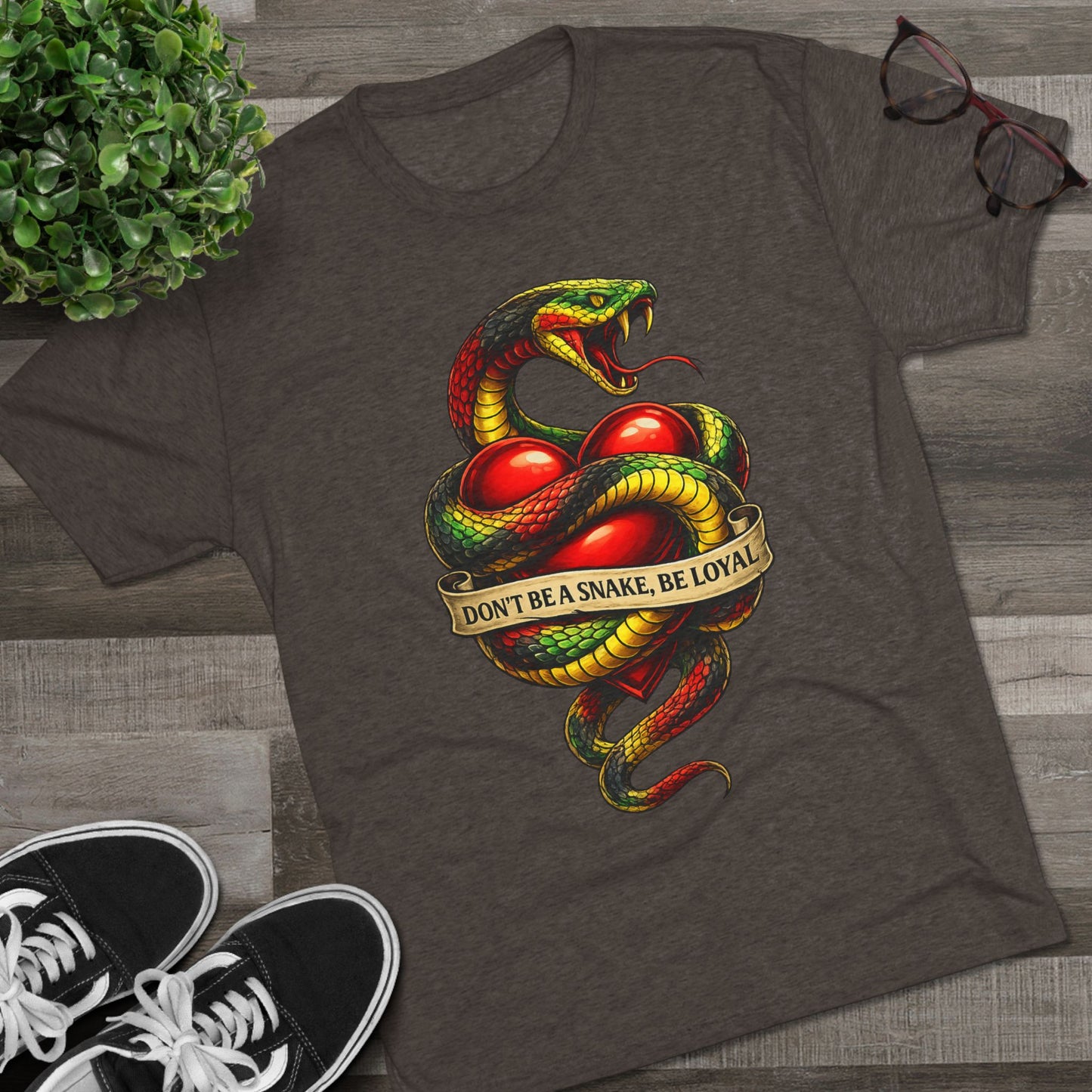 “Don’t Be A Snake, Be Loyal” Graphic Shirt (FUBAR Back Print)