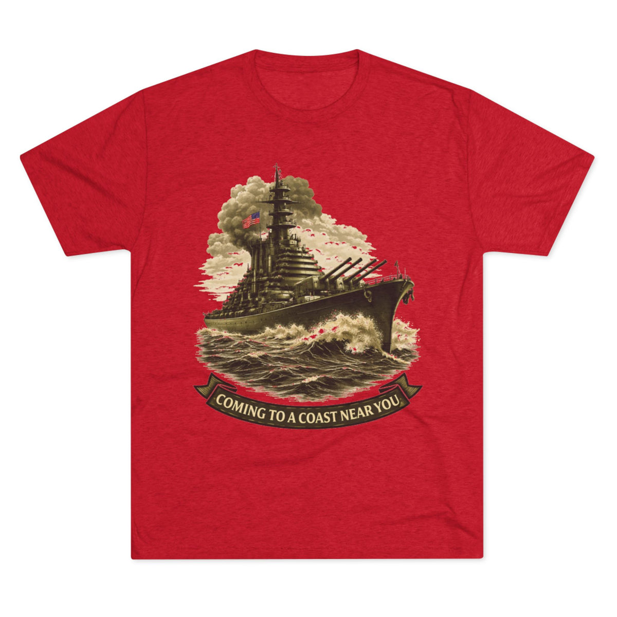 "Coming to a Coast Near You" Vintage Naval Graphic