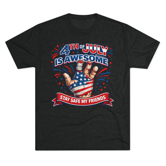 "4th of July Is Awesome" Patriotic Fireworks Shirt (Back: FUBAR)