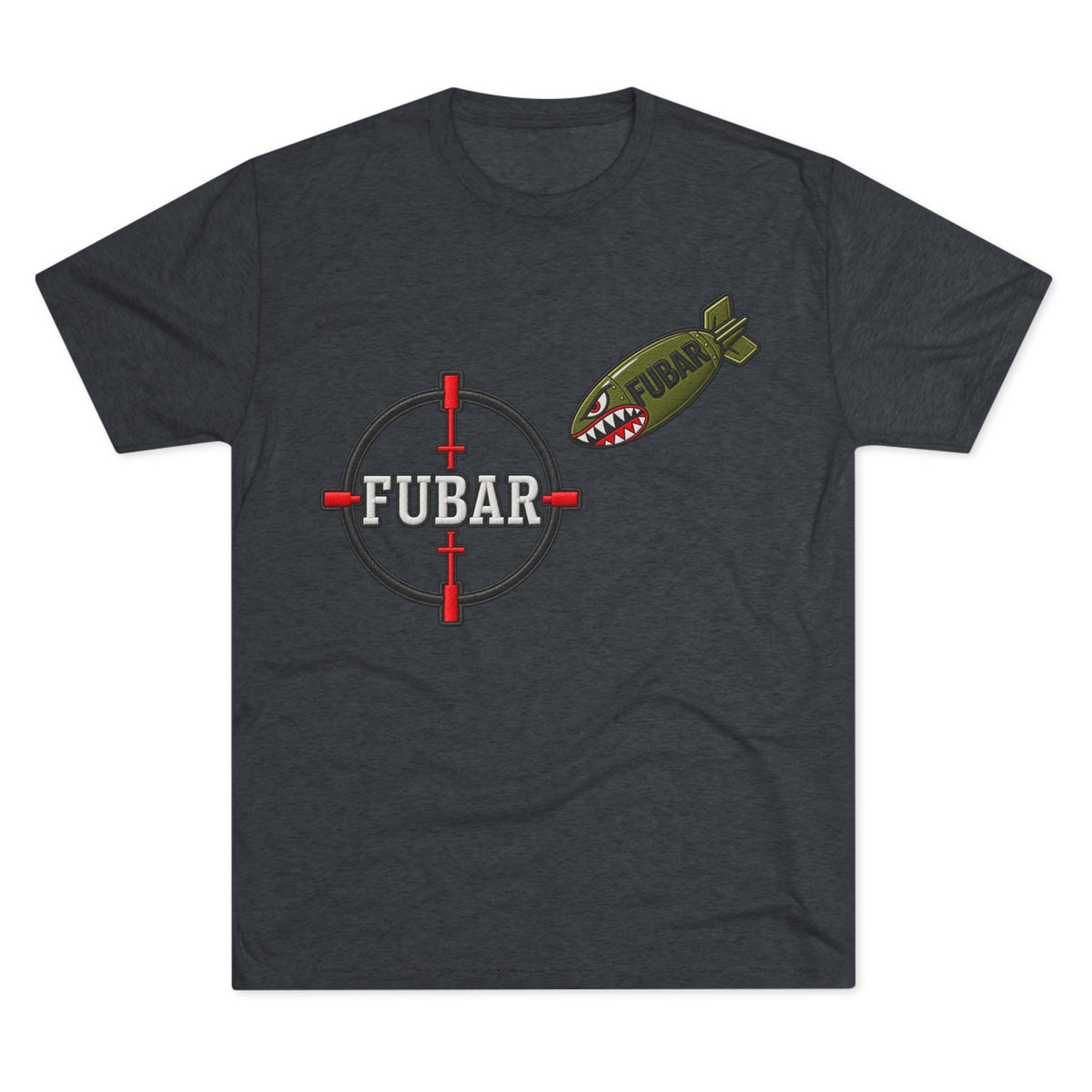 Military Inspired Bomb & Star Emblem T-Shirt
