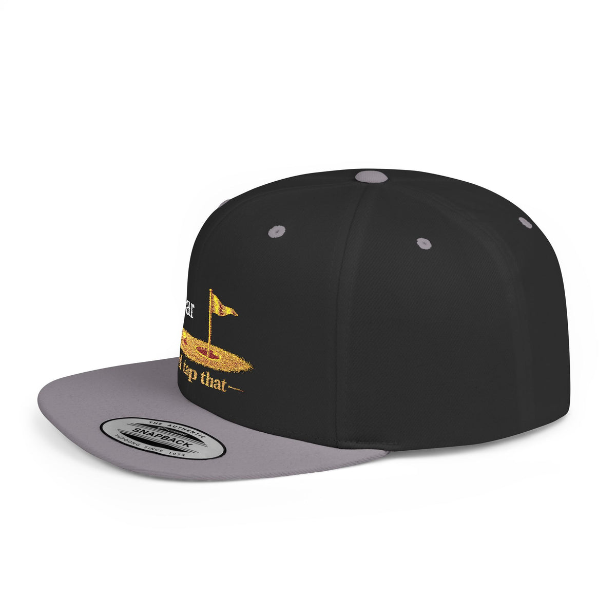 Golf Snapback Hat — Embroidered Flag & "I’d Tap That" Design