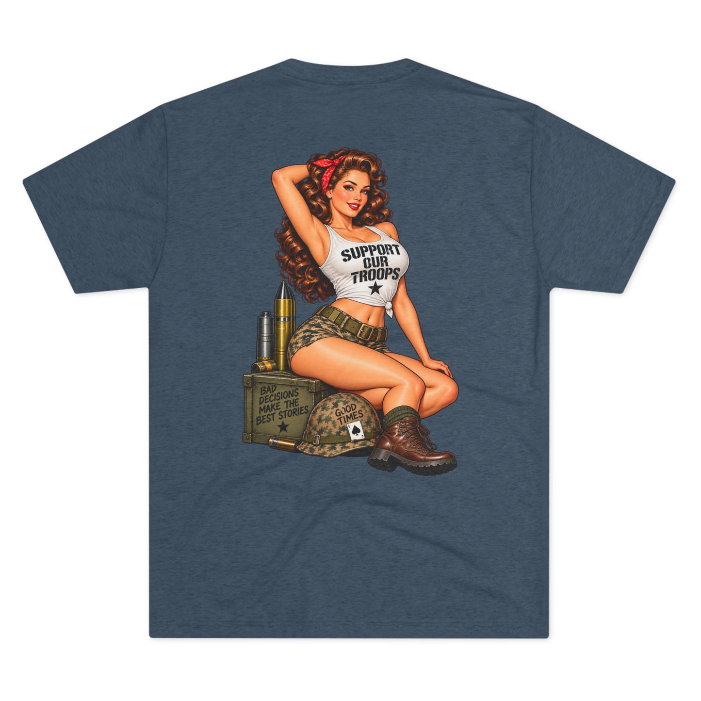Fubar Front-Support Our Troops Pinup on Back