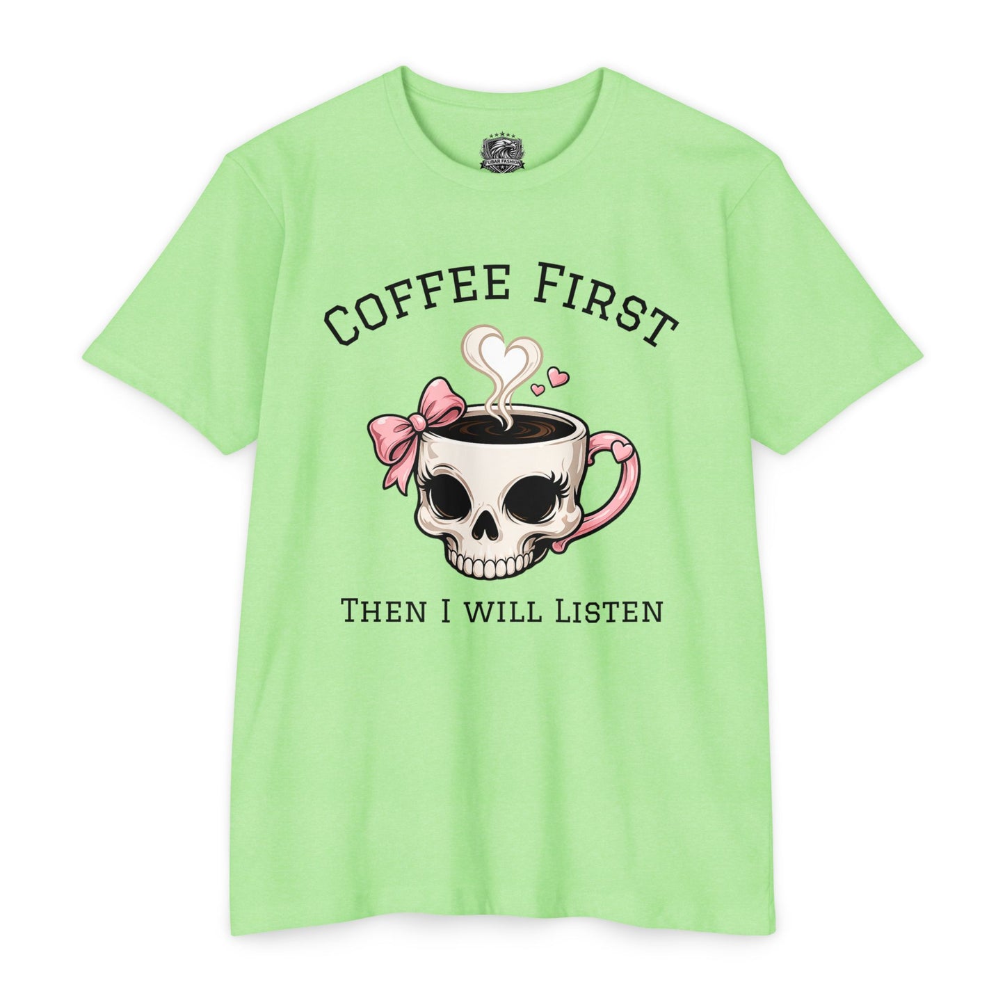 Women's Coffee First Skull Tee (t-shirt)
