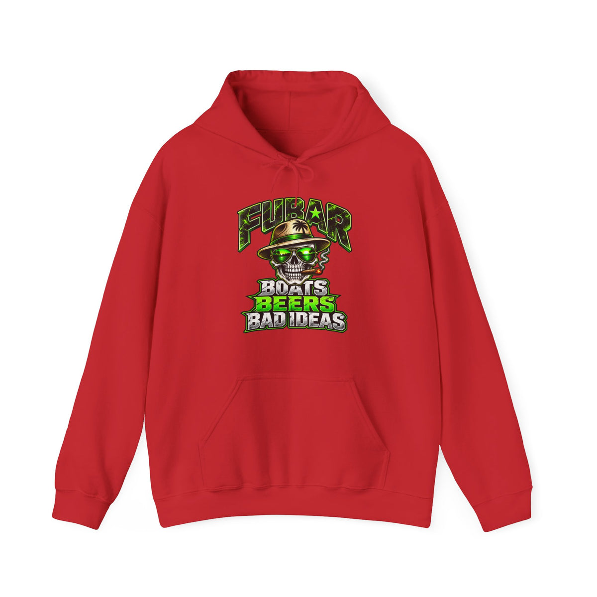 FUBAR Skull Hoodie — Boats, Beers & Bad Ideas Graphic Pullover
