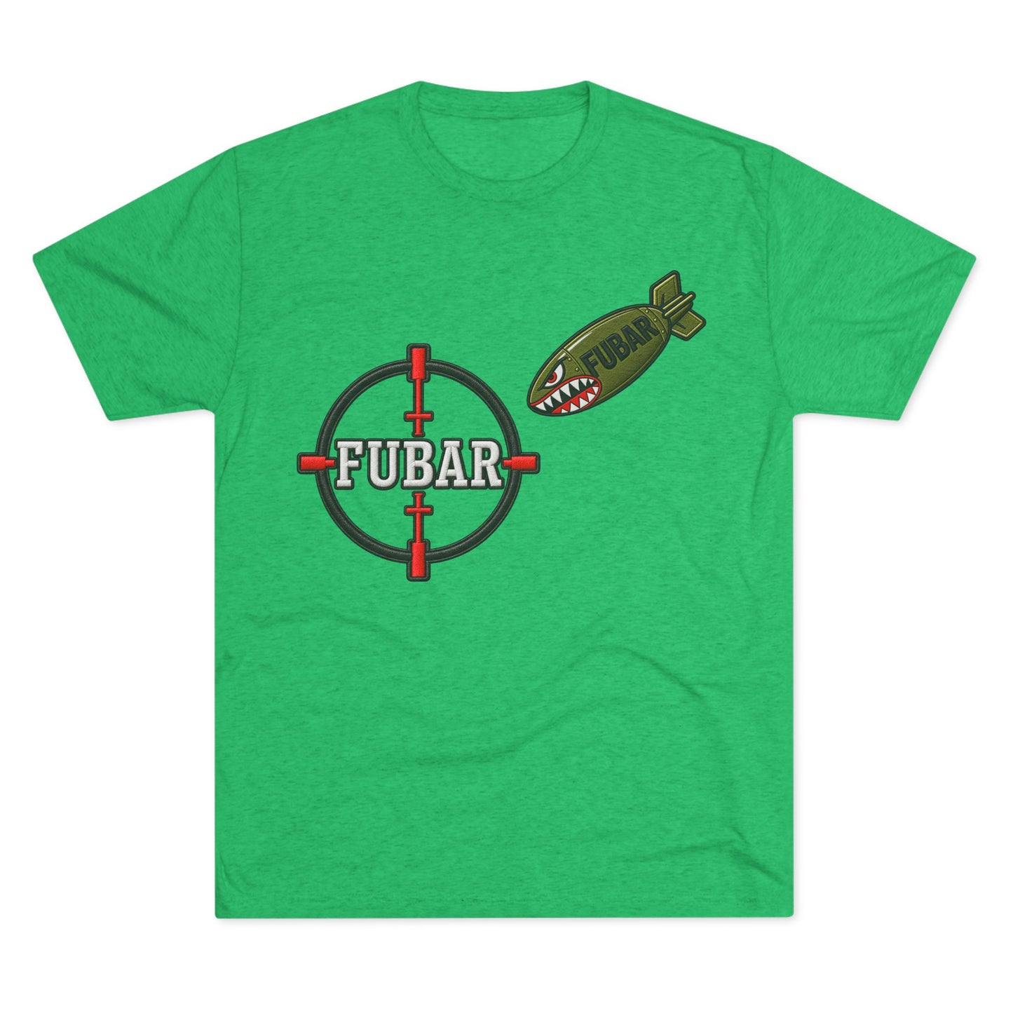 Military Inspired Bomb & Star Emblem T-Shirt