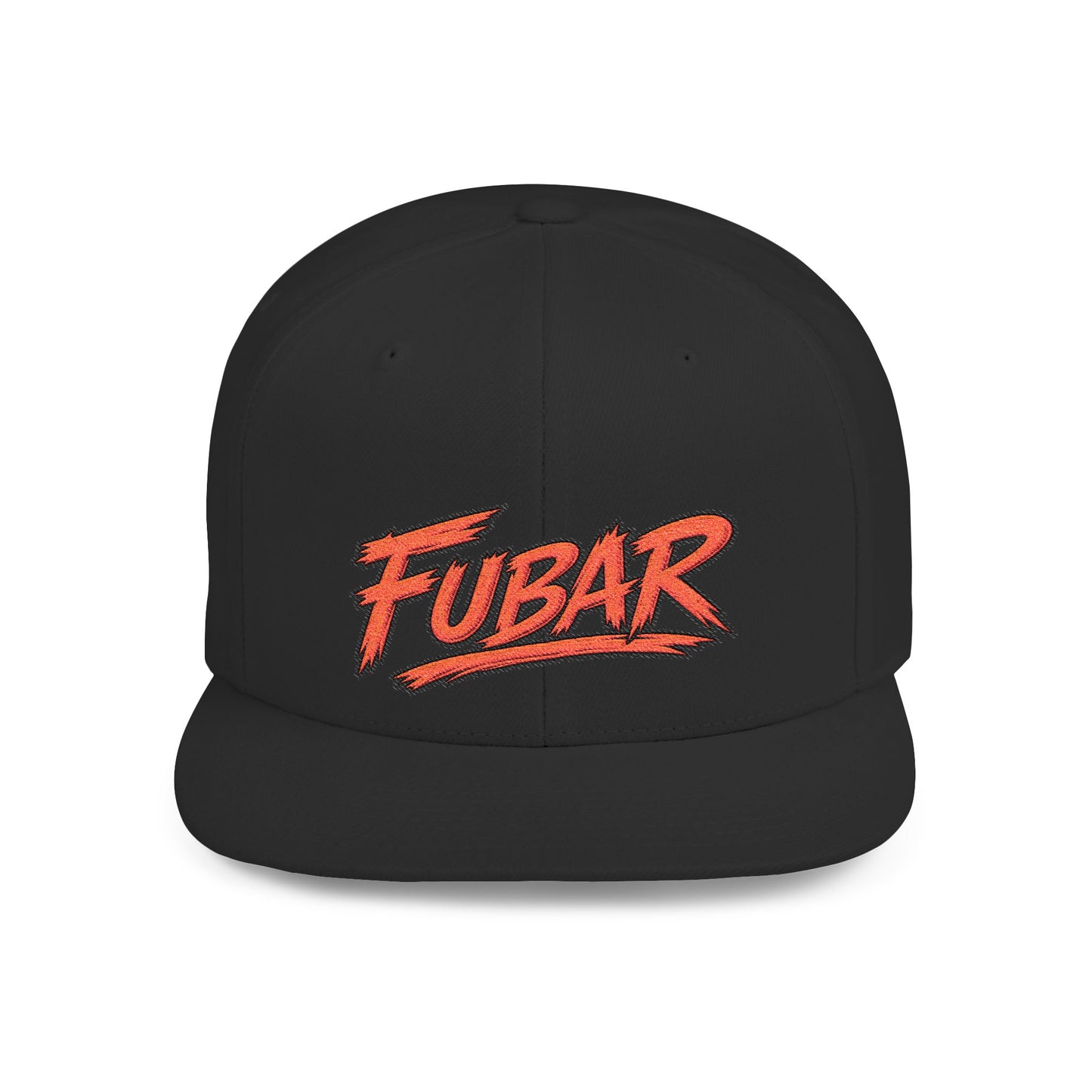 FUBAR Retro Script Flat Bill Snapback Hat