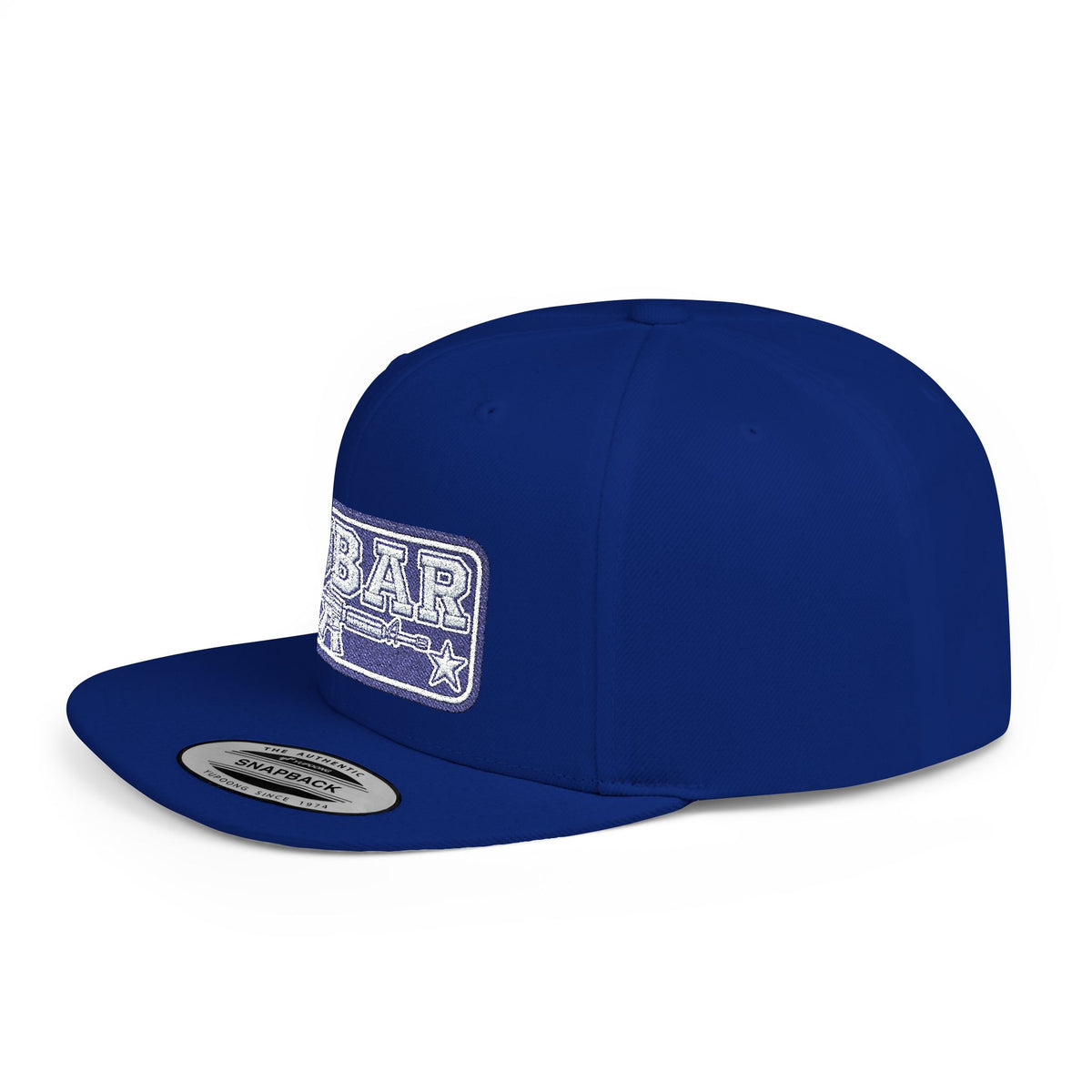 FUBAR Flat Bill Snapback Hat — Retro Embroidered Logo Cap