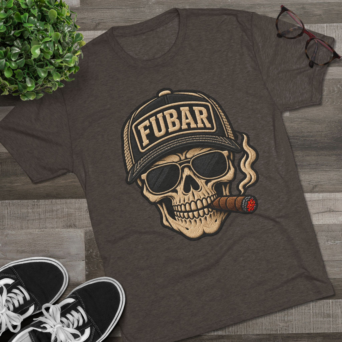 FUBAR Skull Cigar T-Shirt
