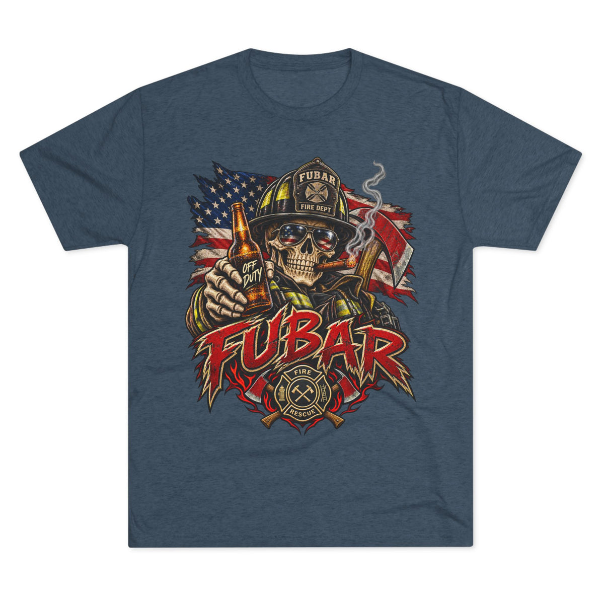 FUBAR Skull Firefighter Tee