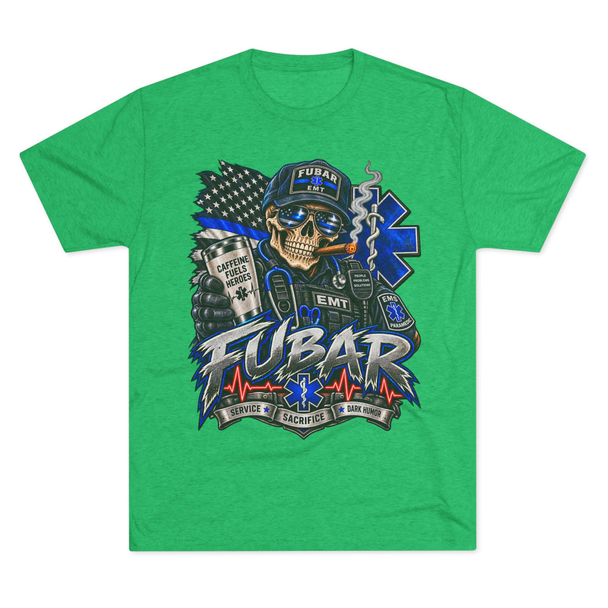 EMT FUBAR Skull T‑Shirt