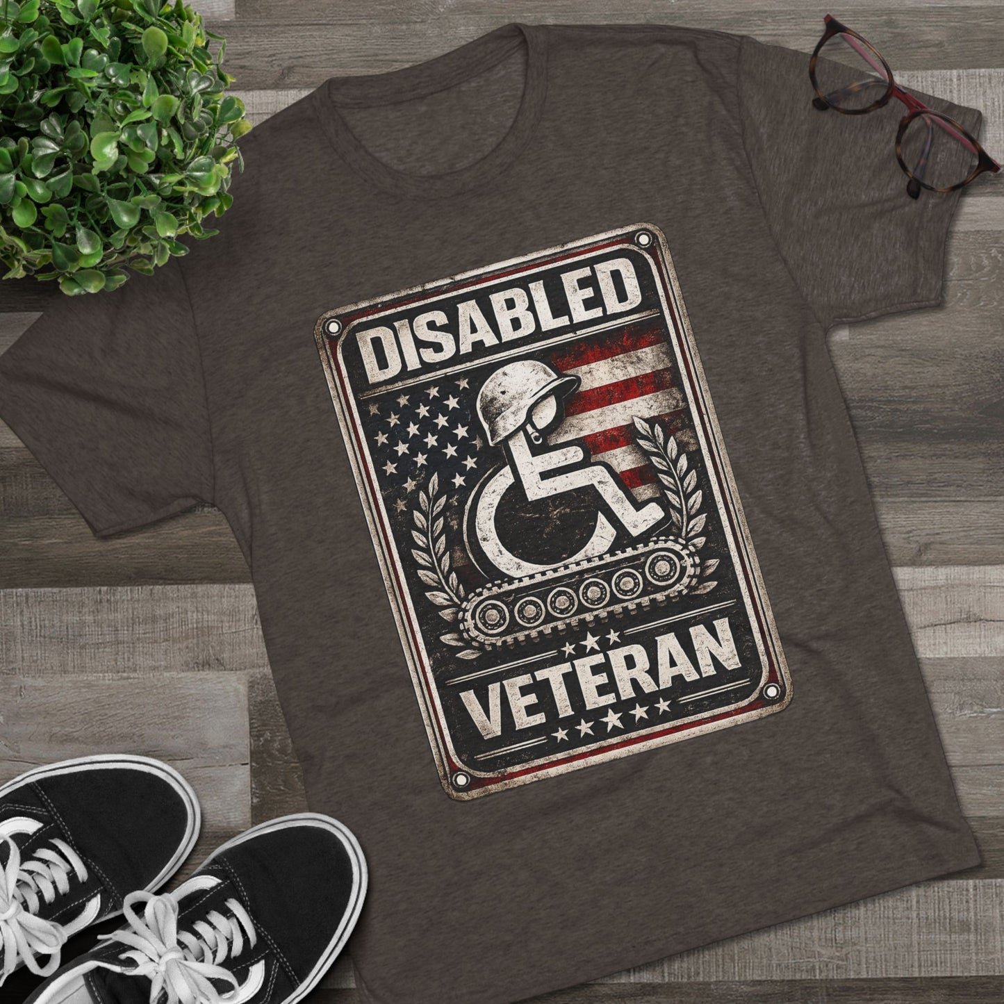 Disabled Veteran T-Shirt — I Say Random Offensive Shit” Back
