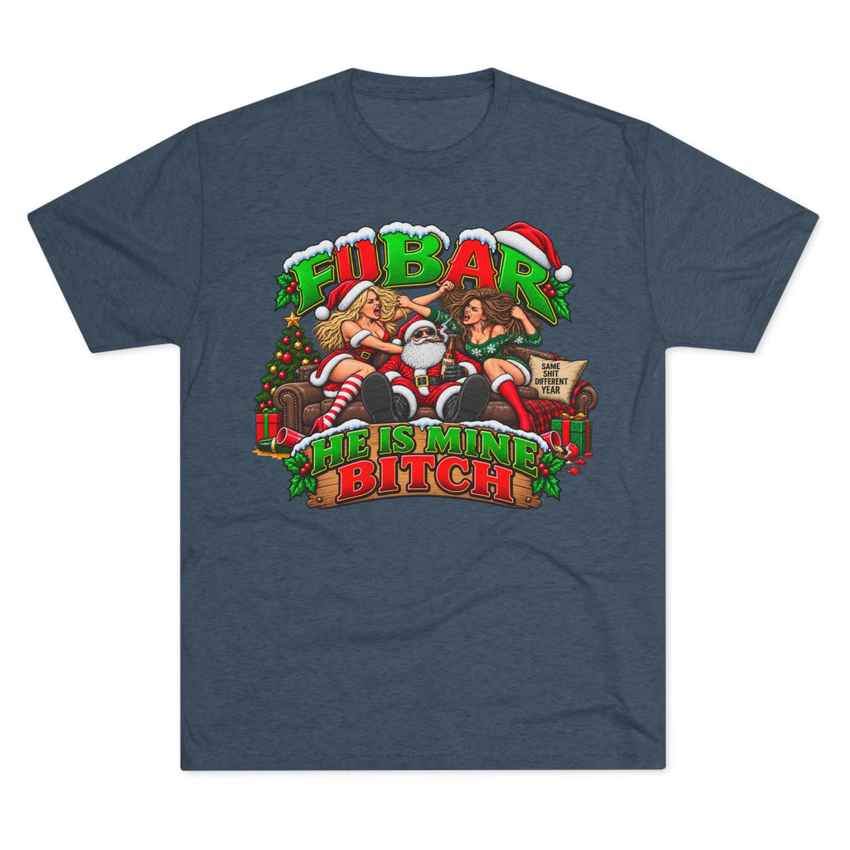 "He Is Mine, Bitch" Holiday Graphic Shirt