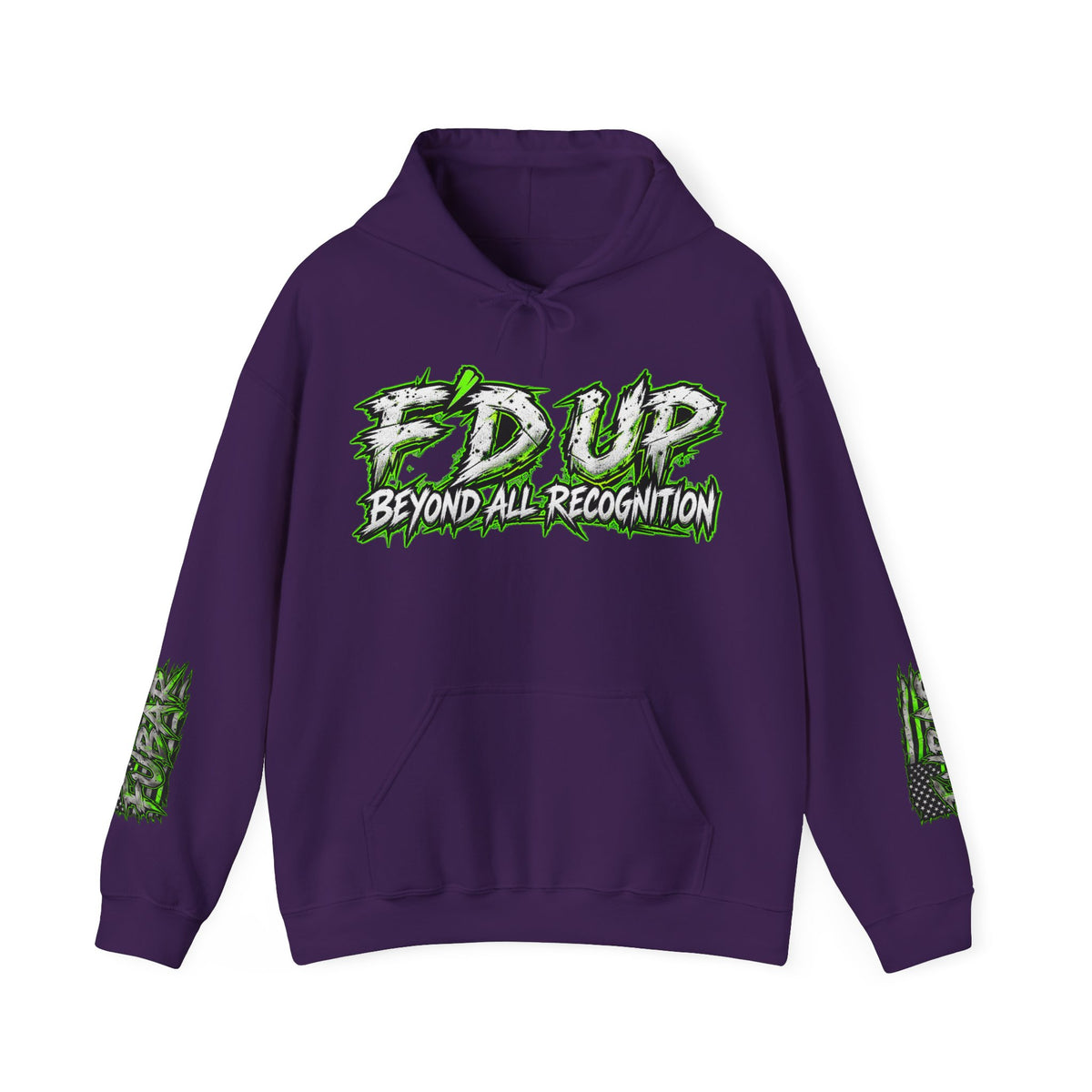 Hoodie — F'D UP 'Beyond All Recognition' Skull Cigar Graphic